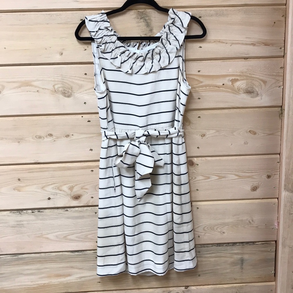 J. Crew Factory Striped Silk Dress.Sequins sz 10